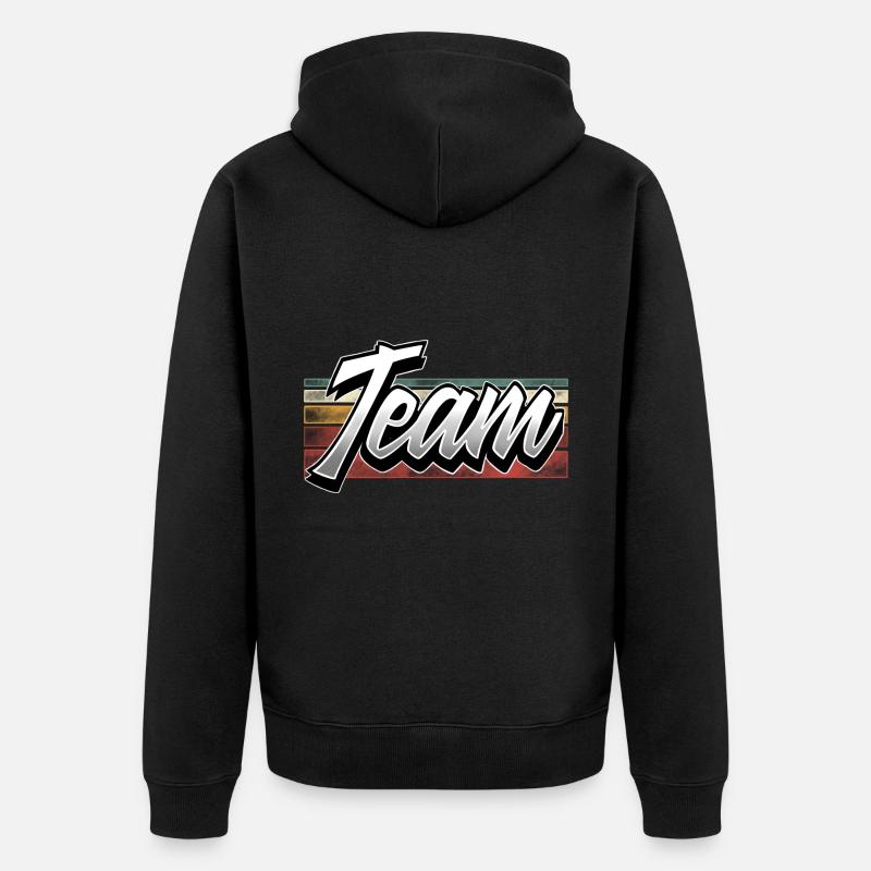 Team - Unisex Premium Bio Zip Hoodie - Schwarz
