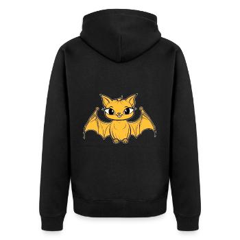 Halloween Bat Bats Kids Child - Unisex Premium Organic Zip Hoodie - black - Back - Nico (187cm)