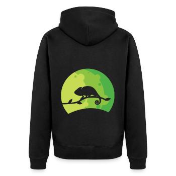 Caméléon - Veste à capuche bio Premium Unisexe - noir - Dos - Nico (187cm)