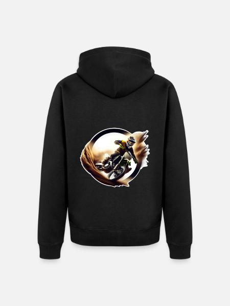 Motocross - Veste à capuche bio Premium Unisexe - noir