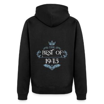 1945 best of - Veste à capuche bio Premium Unisexe - noir - Dos - Nico (187cm)