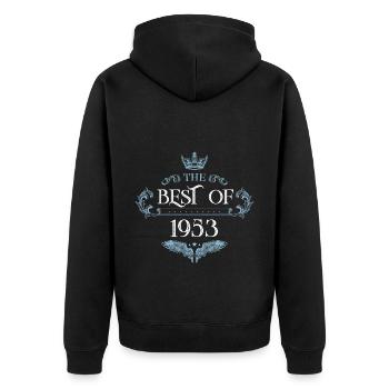 1953 best of - Veste à capuche bio Premium Unisexe - noir - Dos - Nico (187cm)