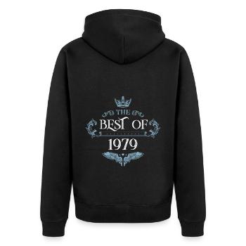 1979 best of - Veste à capuche bio Premium Unisexe - noir - Dos - Nico (187cm)