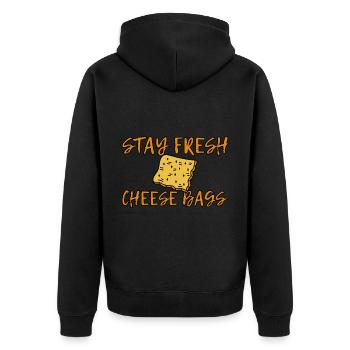 Sacs de fromage Stay Fresh 14 - Veste à capuche bio Premium Unisexe - noir - Dos - Nico (187cm)
