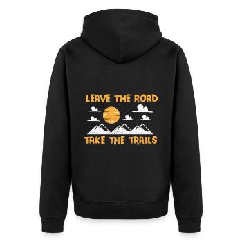 Backpacking Hiking Backpacking Backpacking Backpacking - Unisex Premium Organic Zip Hoodie - black - Back - Nico (187cm)