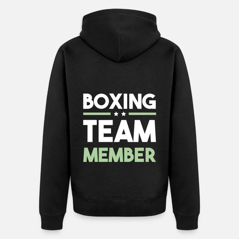 Équipe de boxe - Veste à capuche bio Premium Unisexe - noir