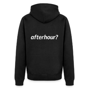Afterhour Techno Rave Festival Electro Music Raver - Unisex Premium Organic Zip Hoodie - black - Back - Nico (187cm)