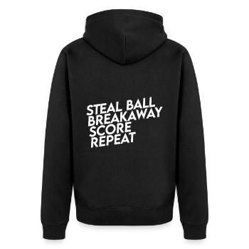 Steal Ball Breakaway Score Repeat - Veste à capuche bio Premium Unisexe - noir - Dos - Nico (187cm)