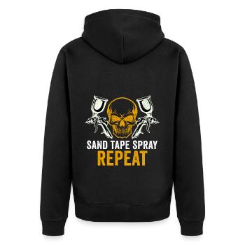 Automotive Car Painter Saying Auto Body Painter - Unisex Premium Organic Zip Hoodie - black - Back - Nico (187cm)