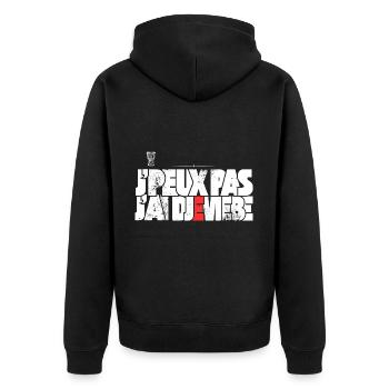 J peux pas j ai Djembe - Veste à capuche bio Premium Unisexe - noir - Dos - Nico (187cm)