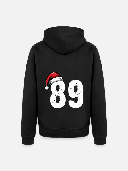 89 Number Christmas - Unisex Premium Organic Zip Hoodie - black