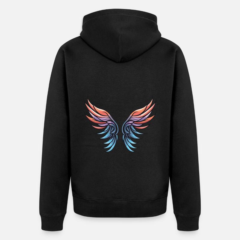 Icône d’aile - Veste à capuche bio Premium Unisexe - noir