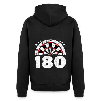 Fléchettes Jeu de fléchettes drôle Fléchettes 180 Joueurs de fléchettes - Veste à capuche bio Premium Unisexe - noir - Dos - Nico (187cm)