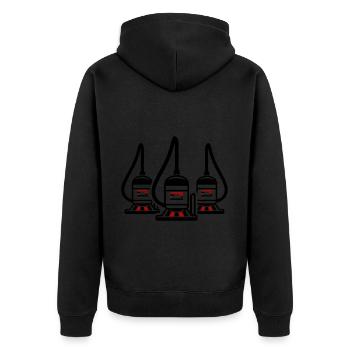 Vacuum Cleaner Symbol Cleaning - Unisex Premium Organic Zip Hoodie - black - Back - Nico (187cm)