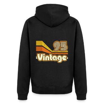 1995 Birthday born in 1995 Retro Vintage - Unisex Premium Organic Zip Hoodie - black - Back - Nico (187cm)