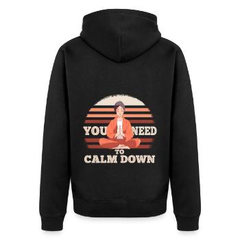 Niedliche Küken Dig Me Ostern Shirt - Unisex Premium Bio Zip Hoodie - Schwarz - Hinten - Nico (187cm)