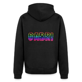 Gabriel RS Arc-en-ciel - Veste à capuche bio Premium Unisexe - noir - Dos - Nico (187cm)