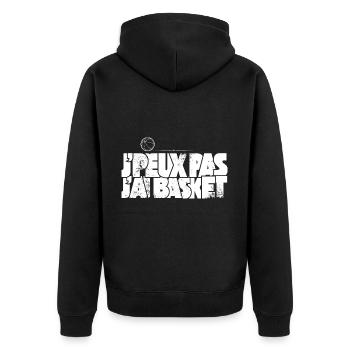 J'peux pas j'ai Basket - Veste à capuche bio Premium Unisexe - noir - Dos - Nico (187cm)