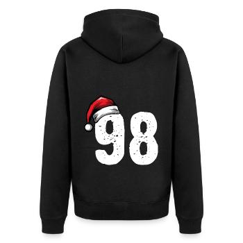 98 Numéro Noël - Veste à capuche bio Premium Unisexe - noir - Dos - Nico (187cm)