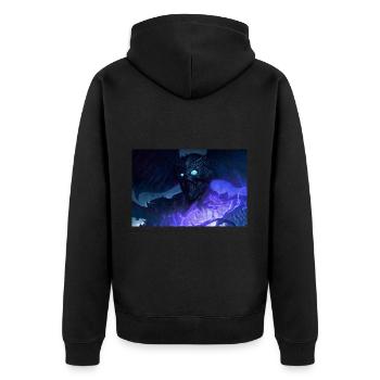 The Necromancer - Unisex Premium Organic Zip Hoodie - black - Back - Nico (187cm)