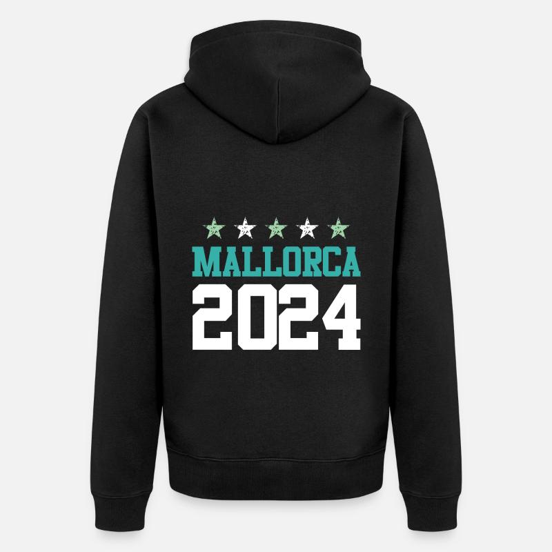 Majorque 2024 Circuits - Veste à capuche bio Premium Unisexe - noir