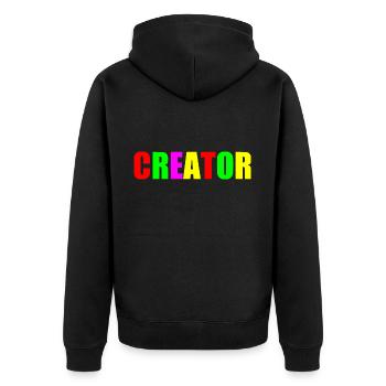 Creator - Veste à capuche bio Premium Unisexe - noir - Dos - Nico (187cm)