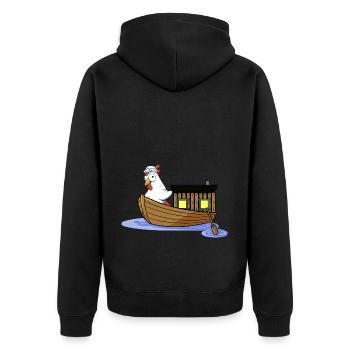 Sailor Chicken Sailor Maritime Boat Ahoy Enfant - Veste à capuche bio Premium Unisexe - noir - Dos - Nico (187cm)