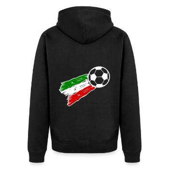 Die Fans aus Italien - Unisex Premium Bio Zip Hoodie - Schwarz - Hinten - Nico (187cm)