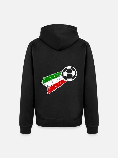 Les supporters d’Italie - Veste à capuche bio Premium Unisexe - noir