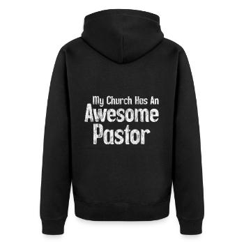Mon église a un pasteur génial 3 - Veste à capuche bio Premium Unisexe - noir - Dos - Nico (187cm)