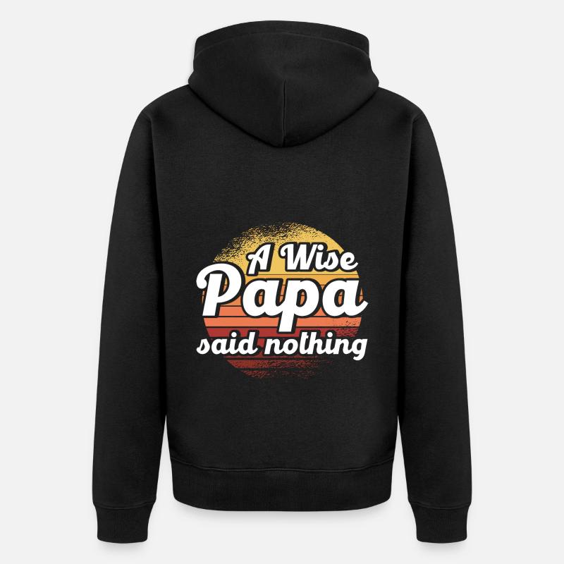 Père papa intelligent Papa - Veste à capuche bio Premium Unisexe - noir