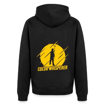 Peintre Whisperer de couleur Peintre - Veste à capuche bio Premium Unisexe - noir - Dos - Nico (187cm)