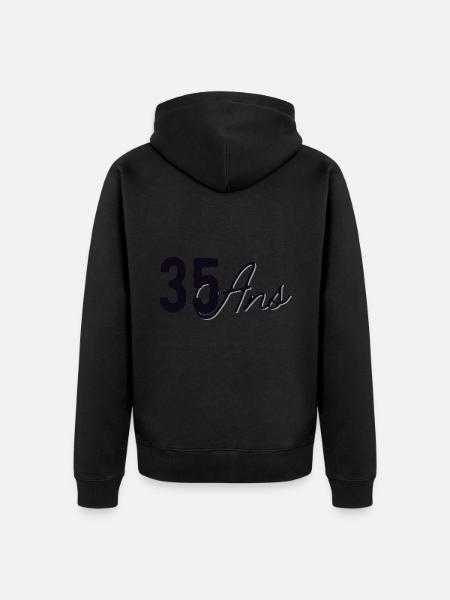 35 Ans - Veste à capuche bio Premium Unisexe - noir