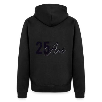 25 Ans - Veste à capuche bio Premium Unisexe - noir - Dos - Nico (187cm)