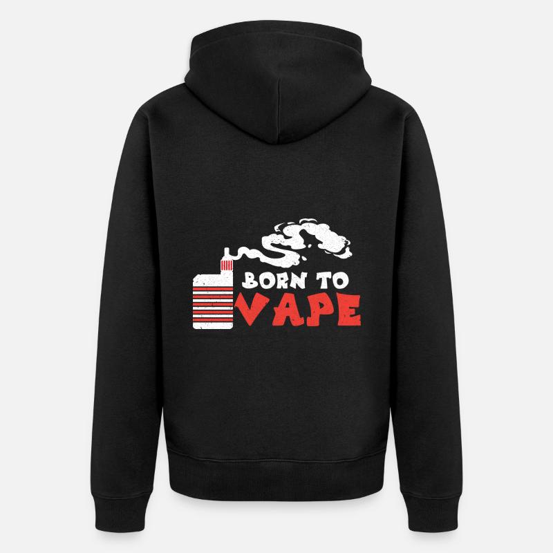 E-Zigarette E-Shisha Dampf Liquid - Unisex Premium Bio Zip Hoodie - Schwarz