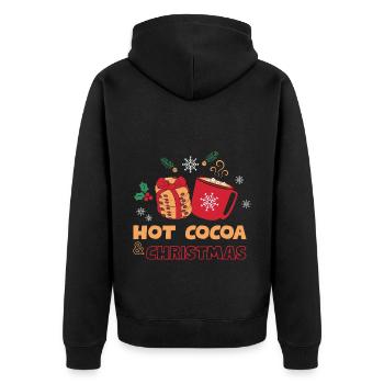 Cadeaux de Noël Noël - Veste à capuche bio Premium Unisexe - noir - Dos - Nico (187cm)