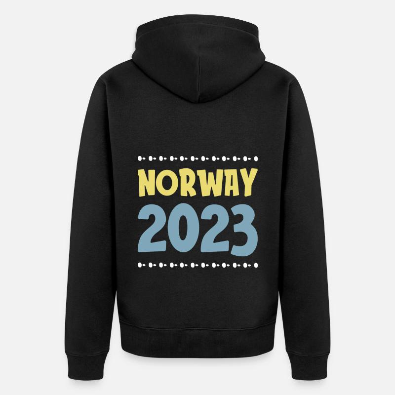 Norvège 2023 - Veste à capuche bio Premium Unisexe - noir