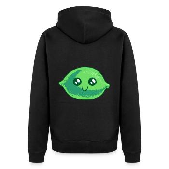 Citron Citron Fruit Fruit Aigre - Veste à capuche bio Premium Unisexe - noir - Dos - Nico (187cm)