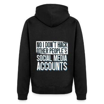 Programmer Coder Software Developer - Unisex Premium Organic Zip Hoodie - black - Back - Nico (187cm)