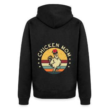 Maman poulet - Veste à capuche bio Premium Unisexe - noir - Dos - Nico (187cm)