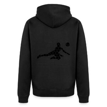 Volley-ball volley-ball masculin volley-ball - Veste à capuche bio Premium Unisexe - noir - Dos - Nico (187cm)