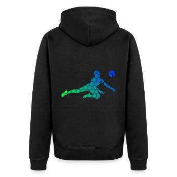 Volley-ball Volleyeurs Volleyeurs Volleyeurs Volley-ball - Veste à capuche bio Premium Unisexe - noir - Dos - Nico (187cm)