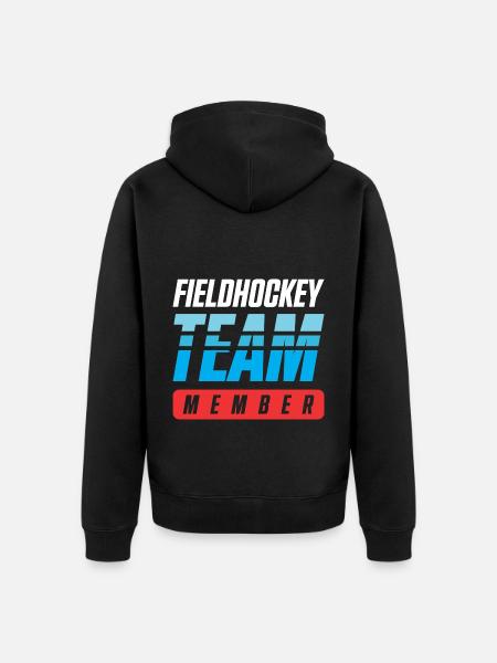 Fieldhockey Team - Unisex Premium Bio Zip Hoodie - Schwarz