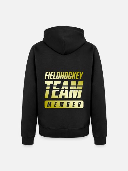 Fieldhockey Team - Unisex Premium Bio Zip Hoodie - Schwarz
