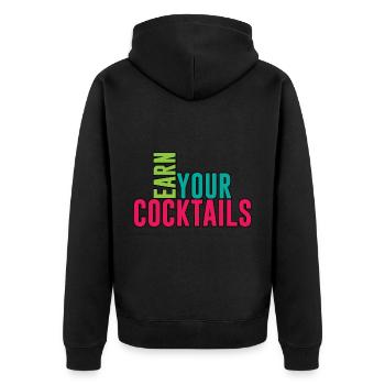 Gagnez vos cocktails 3 - Veste à capuche bio Premium Unisexe - noir - Dos - Nico (187cm)