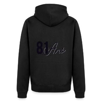 81 Ans - Veste à capuche bio Premium Unisexe - noir - Dos - Nico (187cm)