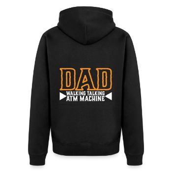 Papa Marche Parlant ATM Machine 3 - Veste à capuche bio Premium Unisexe - noir - Dos - Nico (187cm)