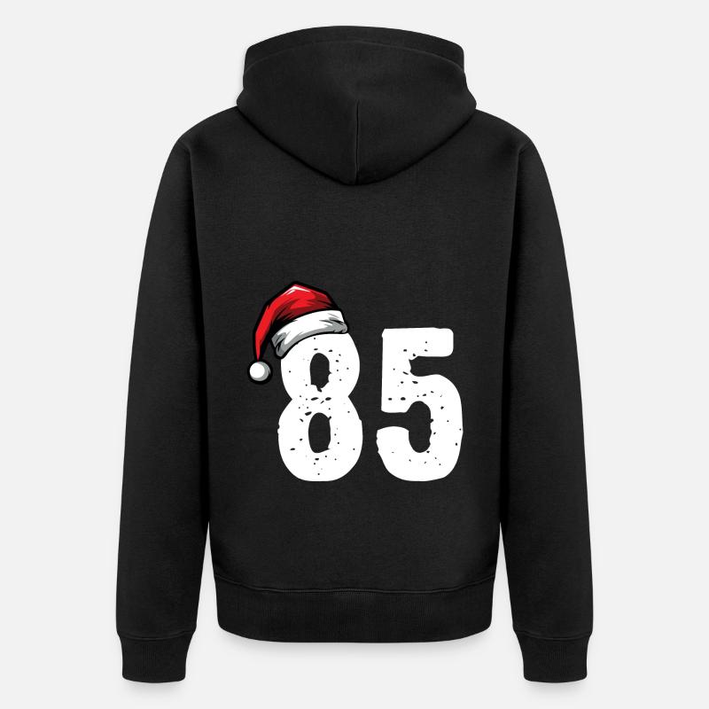 85 Numéro Noël - Veste à capuche bio Premium Unisexe - noir