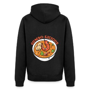 Gumbo Lovers Foodie Louisiane Manger Cuisine Cajun - Veste à capuche bio Premium Unisexe - noir - Dos - Nico (187cm)