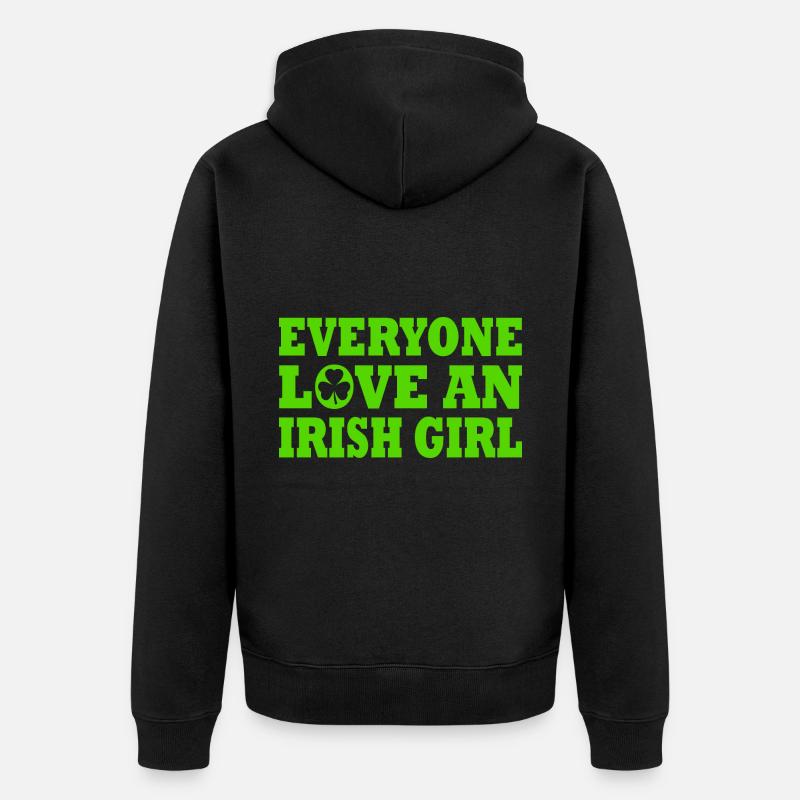 st patricks day - Veste à capuche bio Premium Unisexe - noir